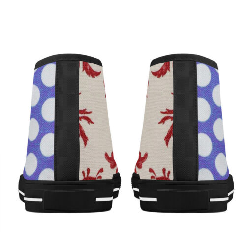 Cloth Patchwork High-Top Shoes - Image 6