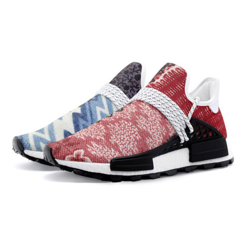 Cloth Patchwork Mesh Sneakers - Image 2