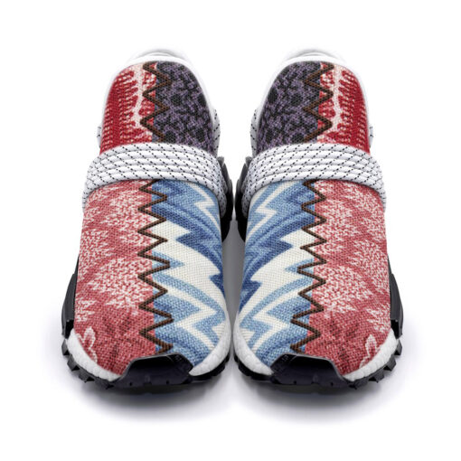 Cloth Patchwork Mesh Sneakers - Image 4