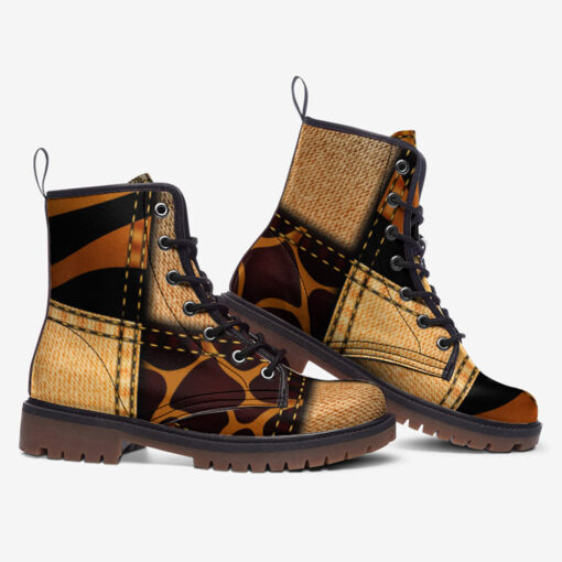 Safari Patchwork Trendy Leather Boots