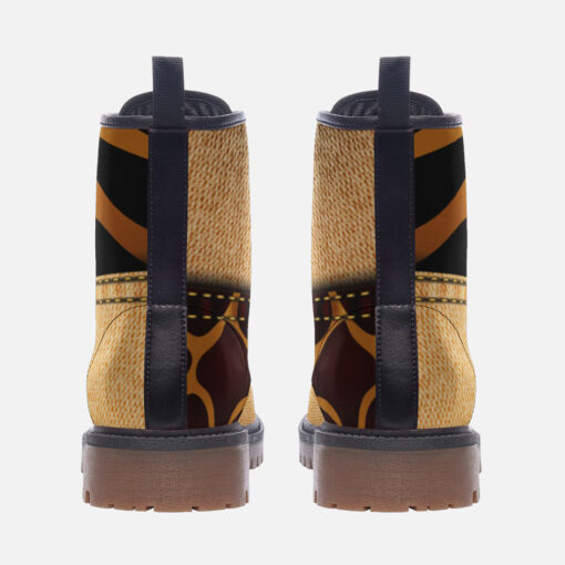 Safari Patchwork Trendy Leather Boots - Image 4