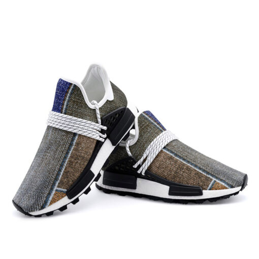 Denim Patchwork Mesh Sneakers