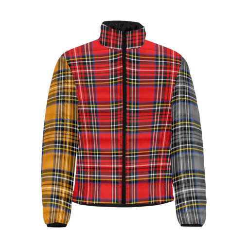 Multicolor Checkered Men's Padded Jacket