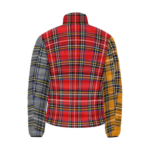 Multicolor Checkered Men's Padded Jacket - Image 2