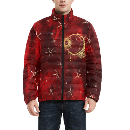 Mystical Sun And Moon Men's Padded Jacket - Image 3