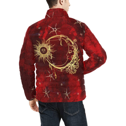 Mystical Sun And Moon Men's Padded Jacket - Image 4