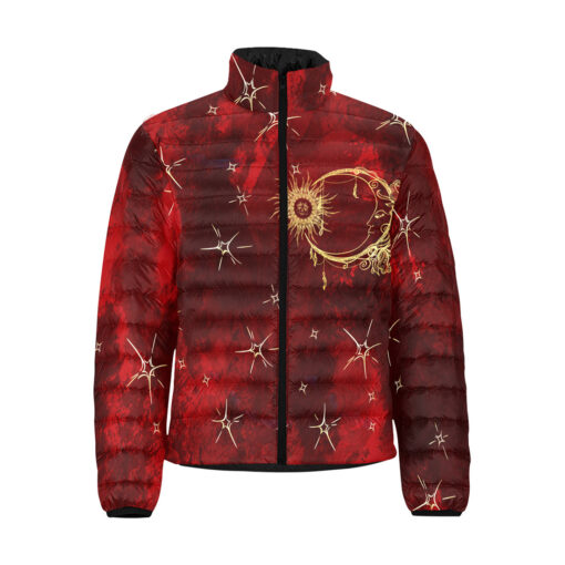 Mystical Sun And Moon Men's Padded Jacket