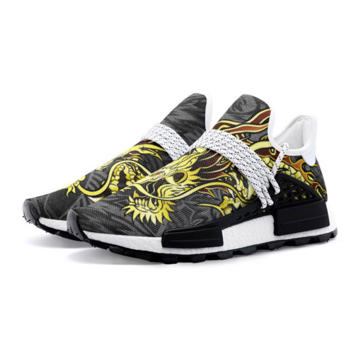 Golden Chinese Dragon Mesh Sneakers - Image 2