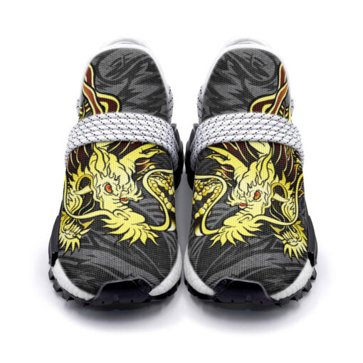 Golden Chinese Dragon Mesh Sneakers - Image 4