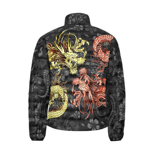 Red and Gold Dragons Men's Padded Jacket - Image 2