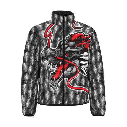 Fantasy Dragon Head Men's Padded Jacket