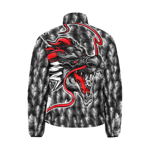 Fantasy Dragon Head Men's Padded Jacket - Image 2