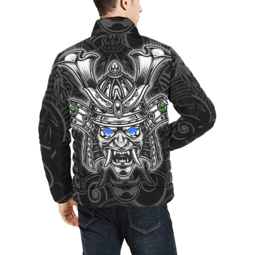 Scary Samurai Warrior Mask Men's Padded Jacket - Image 4