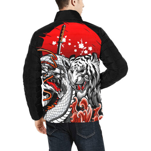 Bloody Dragon Art Men's Padded Jacket - Image 4