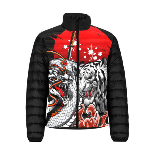 Bloody Dragon Art Men's Padded Jacket