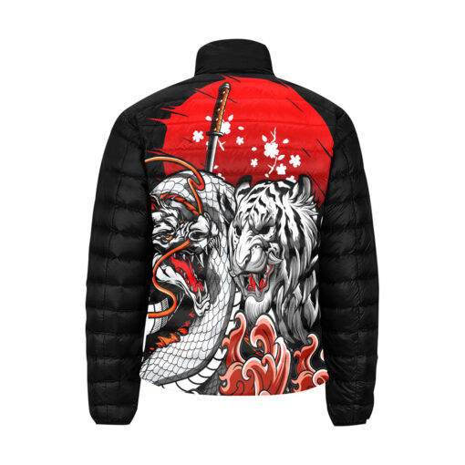 Bloody Dragon Art Men's Padded Jacket - Image 2