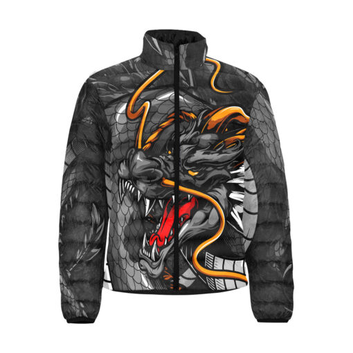 Dragon Tiger Fight Men's Padded Jacket