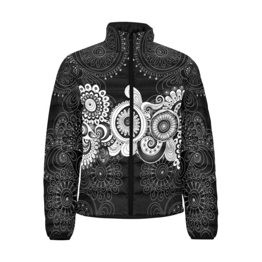 Paisley Henna Mehndi Men's Padded Jacket