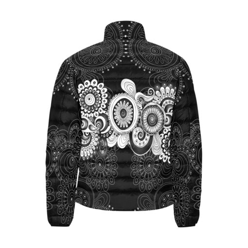 Paisley Henna Mehndi Men's Padded Jacket - Image 2