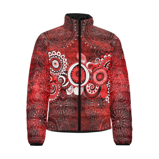 Henna Mehndi Paisley Men's Padded Jacket