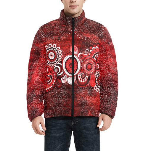 Henna Mehndi Paisley Men's Padded Jacket - Image 3