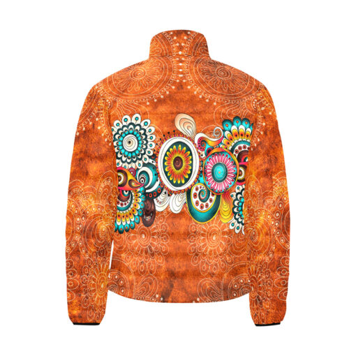 Mehndi Element Ornament Men's Padded Jacket - Image 2