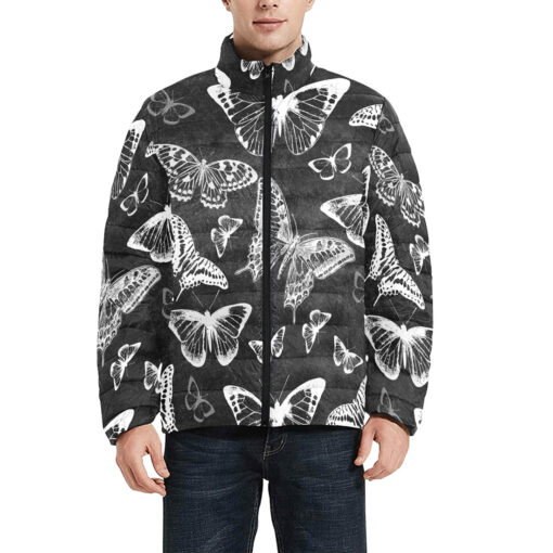 White Butterflies Men's Padded Jacket - Image 3