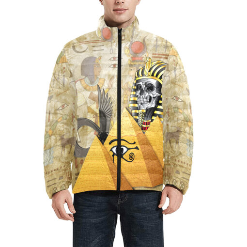 Egypt Skull Pharaoh Men's Padded Jacket - Image 3