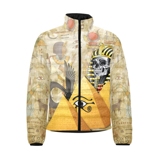 Egypt Skull Pharaoh Men's Padded Jacket