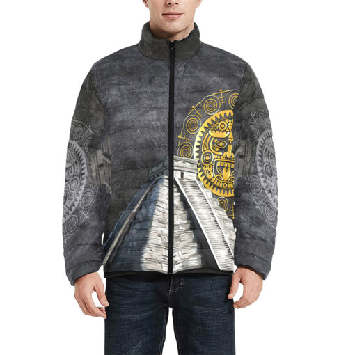 Aztec Calendar Men's Padded Jacket - Image 3