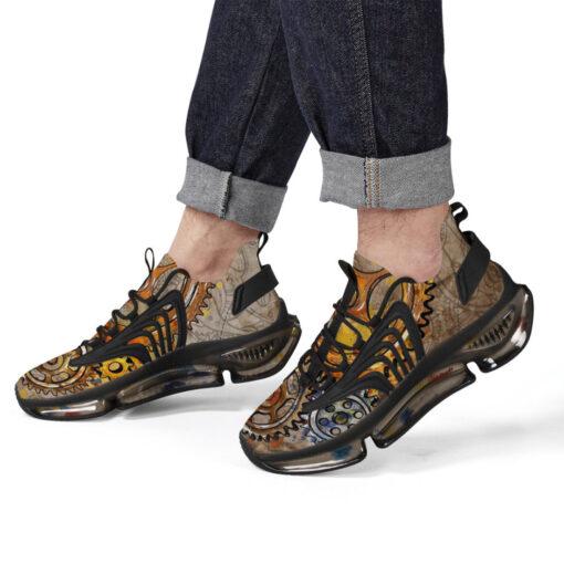 Steampunk Gears Watercolor Air Sneakers - Image 8