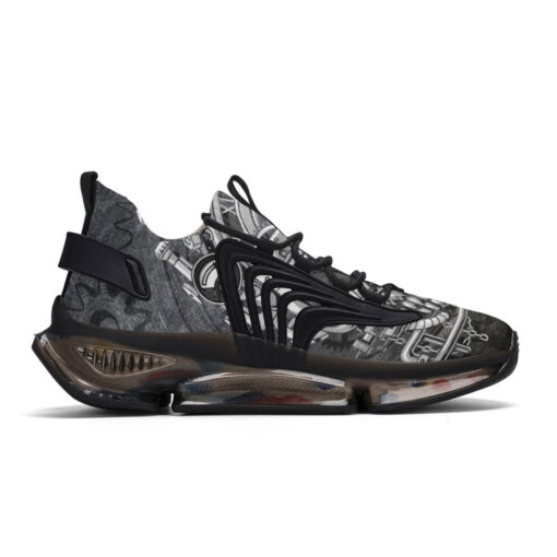 Gray Steampunk Skull Air Sneakers - Image 5