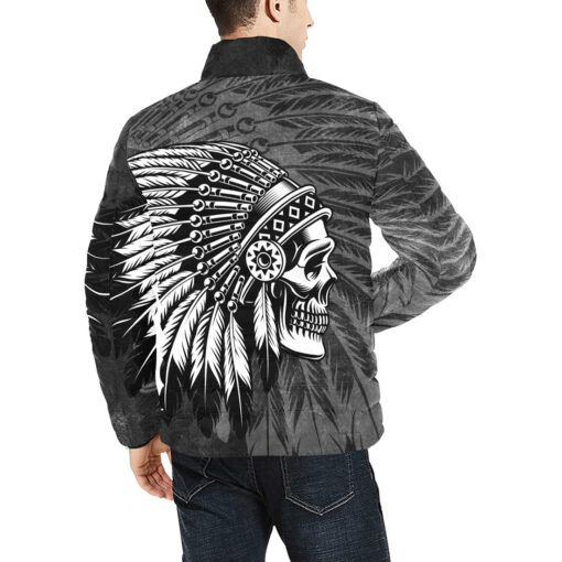 Indian Skull Men's Padded Jacket - Image 4