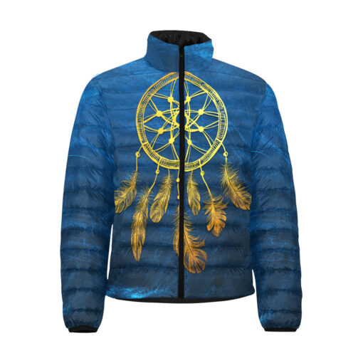 Golden Dream Catcher Men's Padded Jacket