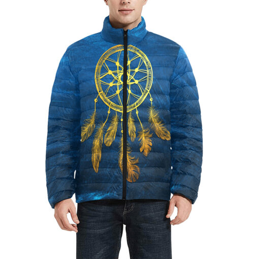 Golden Dream Catcher Men's Padded Jacket - Image 3