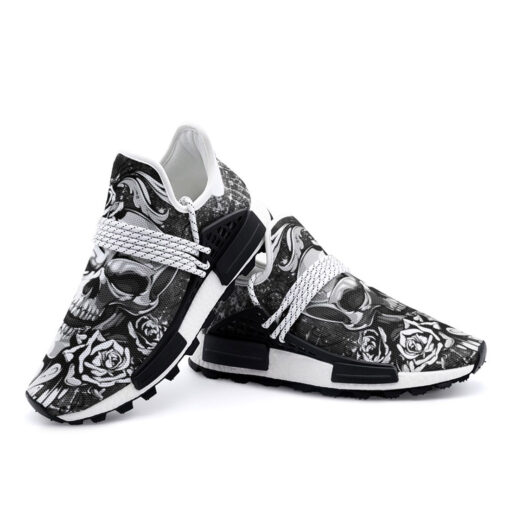 Silver Skull Mesh Sneakers