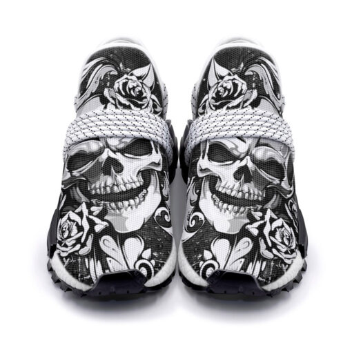 Silver Skull Mesh Sneakers - Image 4