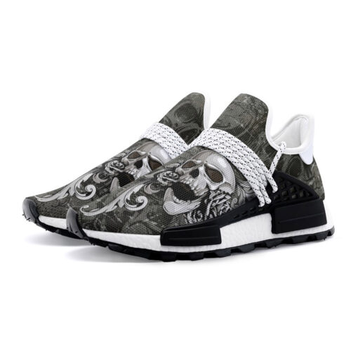 Skull with Flowers Mesh Sneakers - Image 2