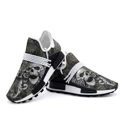 Skull with Flowers Mesh Sneakers