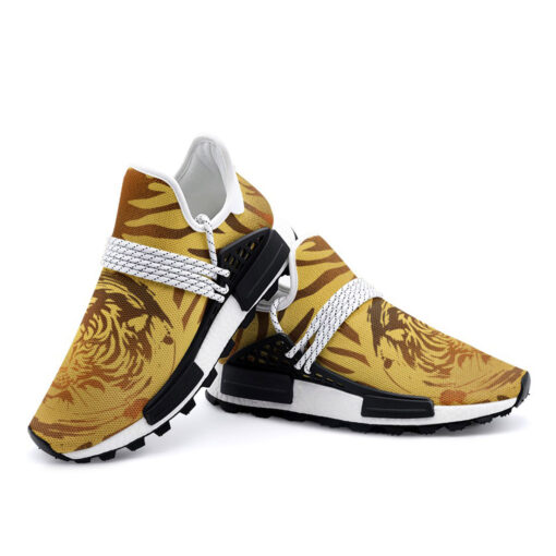 Tiger on Gold Mesh Sneakers