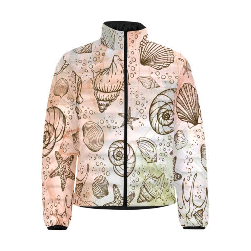 Seashells And Starfish Men's Padded Jacket