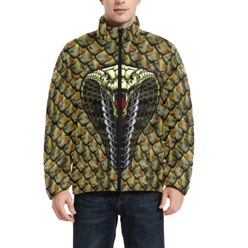 King Cobra Snake Men's Padded Jacket - Image 3