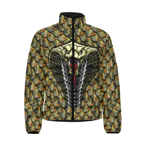 King Cobra Snake Men's Padded Jacket