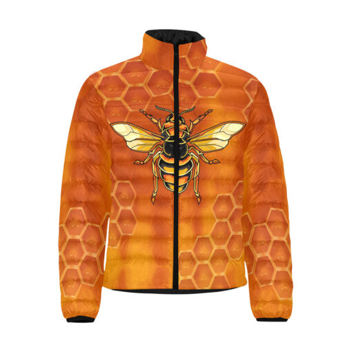 Bee Honeycombs Men's Padded Jacket