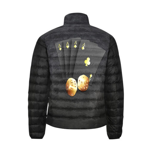 Casino Cards Dice Men's Padded Jacket - Image 2