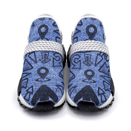 Arrows on Denim Mesh Sneakers - Image 4