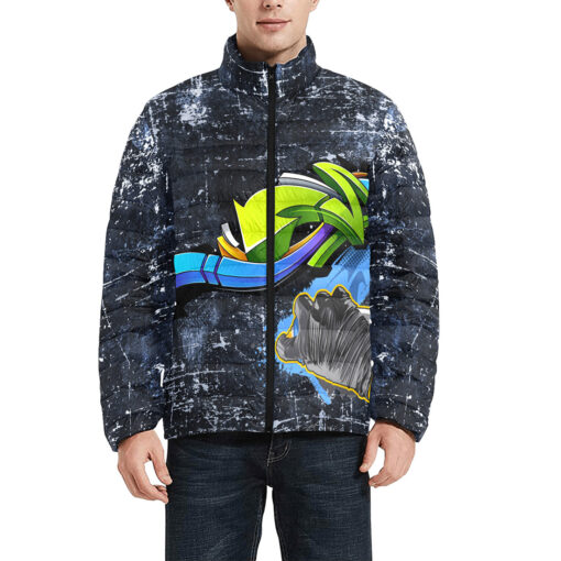 Street Art Graffiti Men's Padded Jacket - Image 3