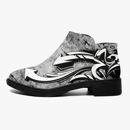 Black and White Graffiti Fashion Boots - Image 5