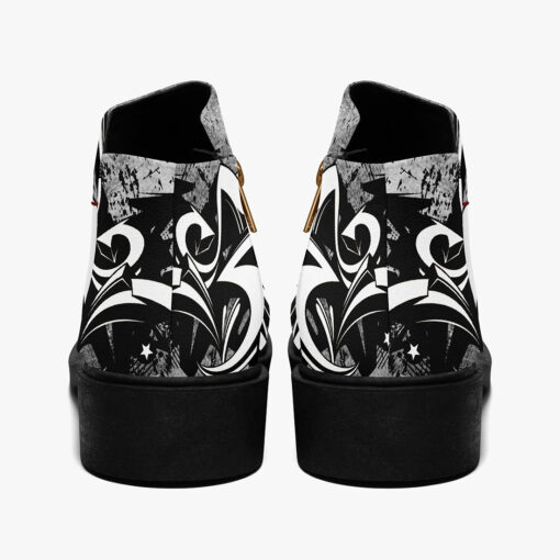 Black and White Graffiti Fashion Boots - Image 7