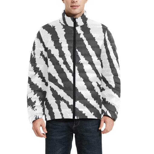 Gray Zebra Men's Padded Jacket - Image 3